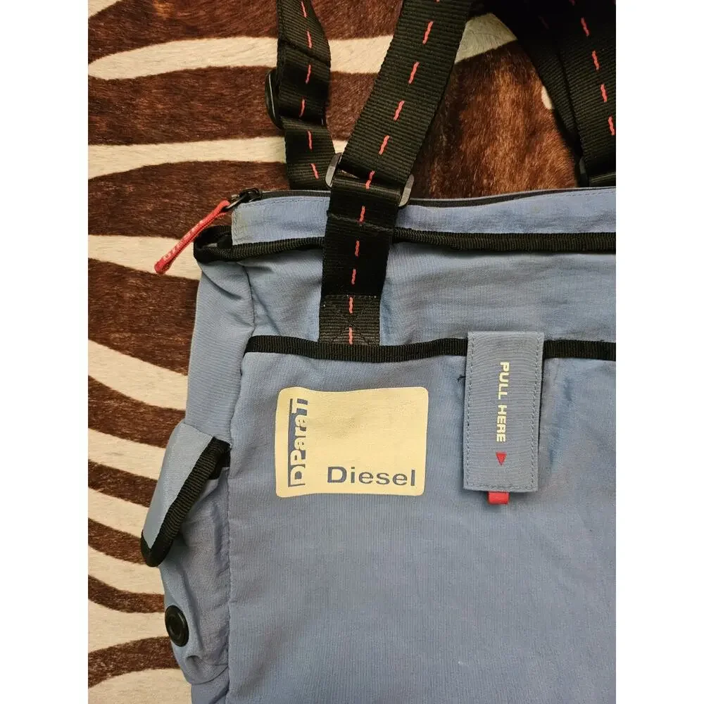 Vintage Y2K 90s Diesel DParaT Active Shoulder Sling Bag Blue Archive